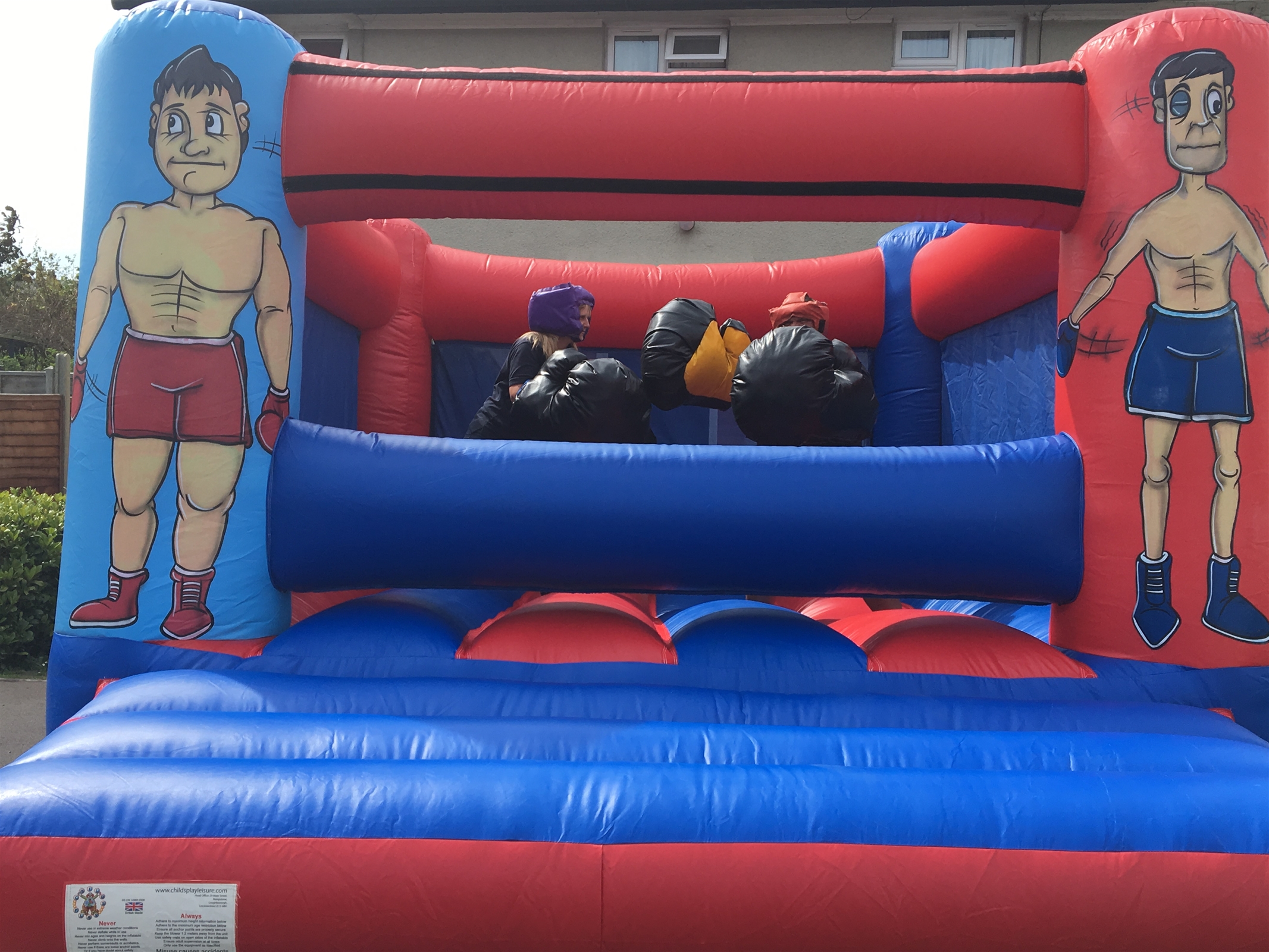 boxing ring bouncy castle