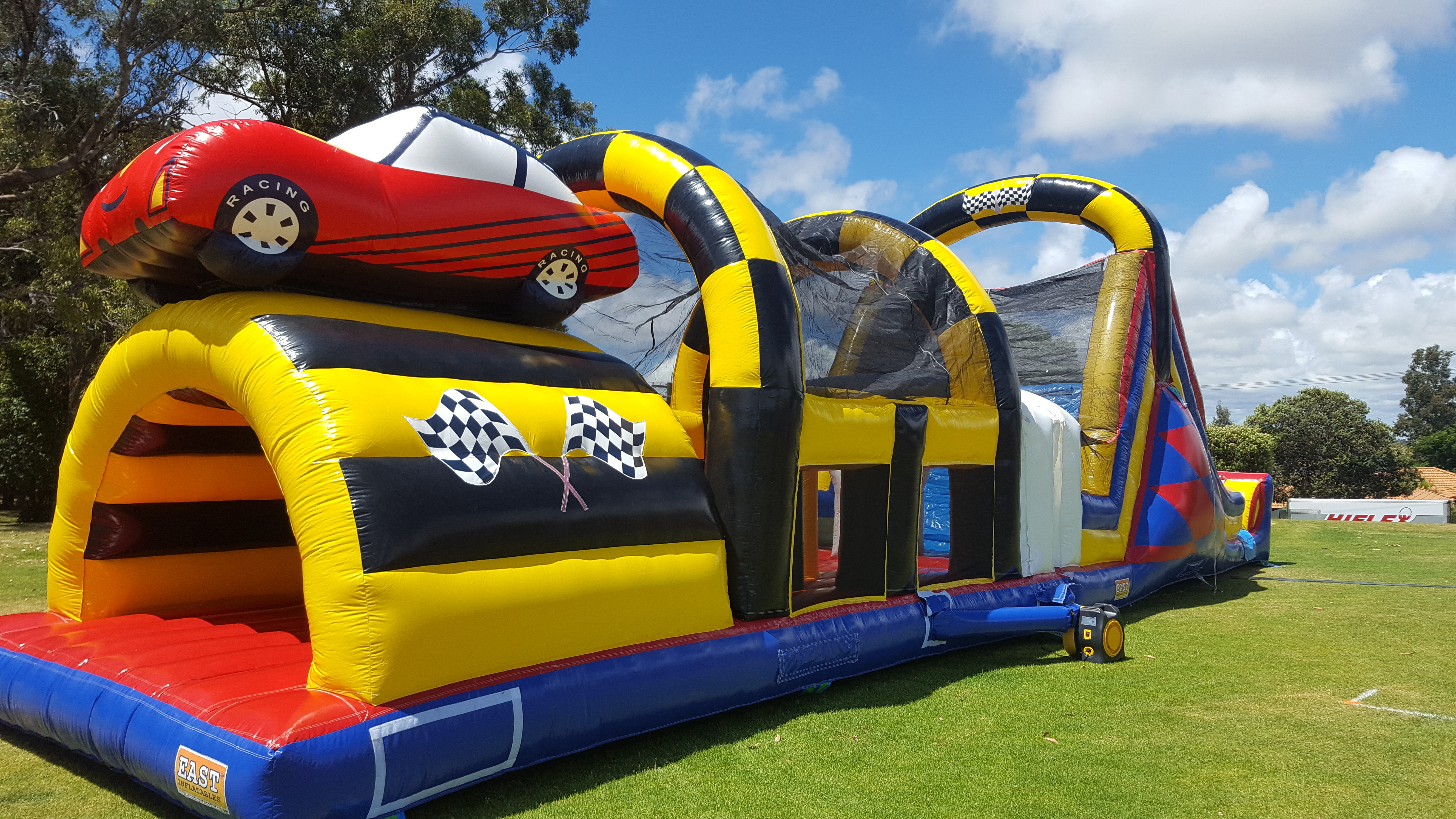 obstacle course bouncy castle hire