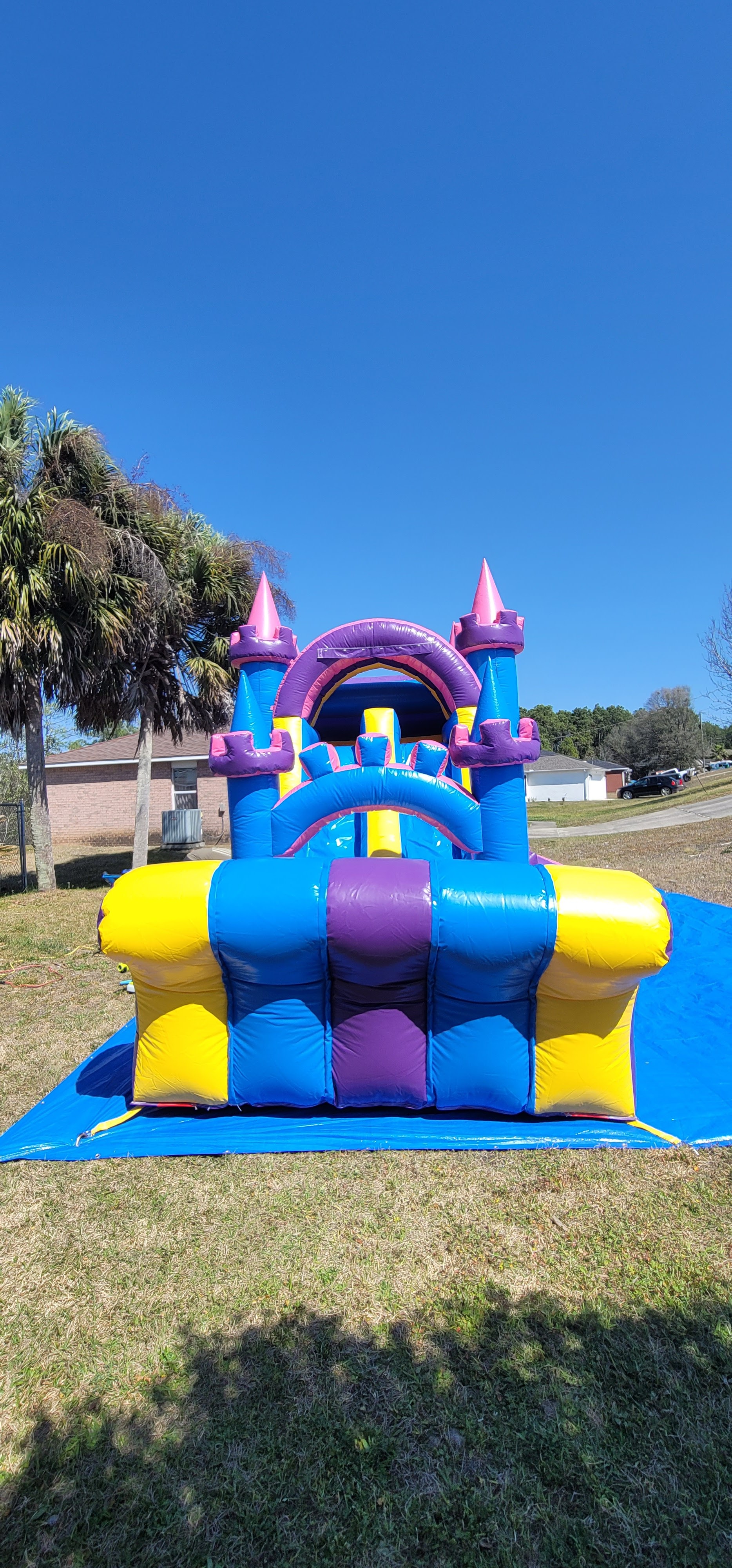 Princess Palace Dual Slide Combo Dry Bounce House Hire In Fl