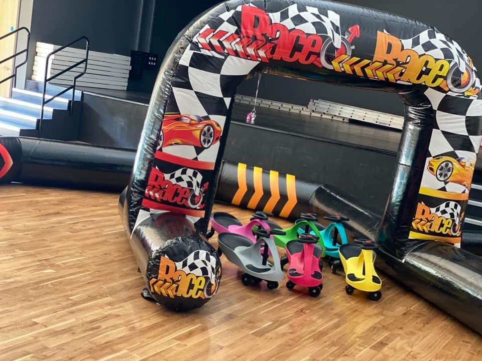 Didi Car Race Track with 6 Didi Cars 15ft x 20ft Best Bouncy Castle Hire service in Aylesbury