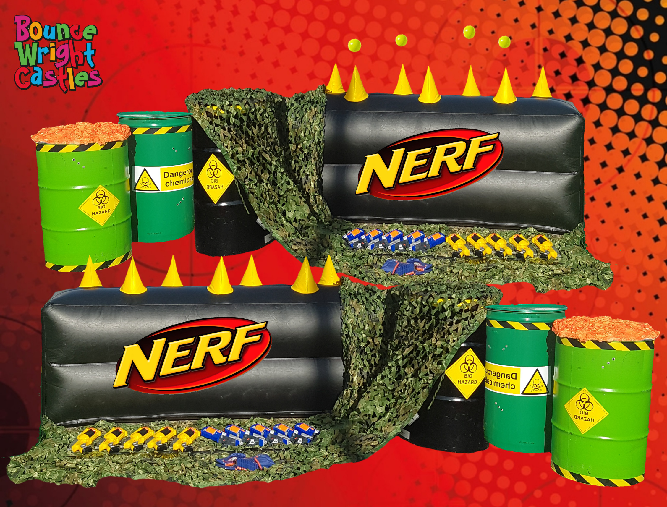 Nerf Wars Bouncy Castle Hire in Lincoln & Gainsborough