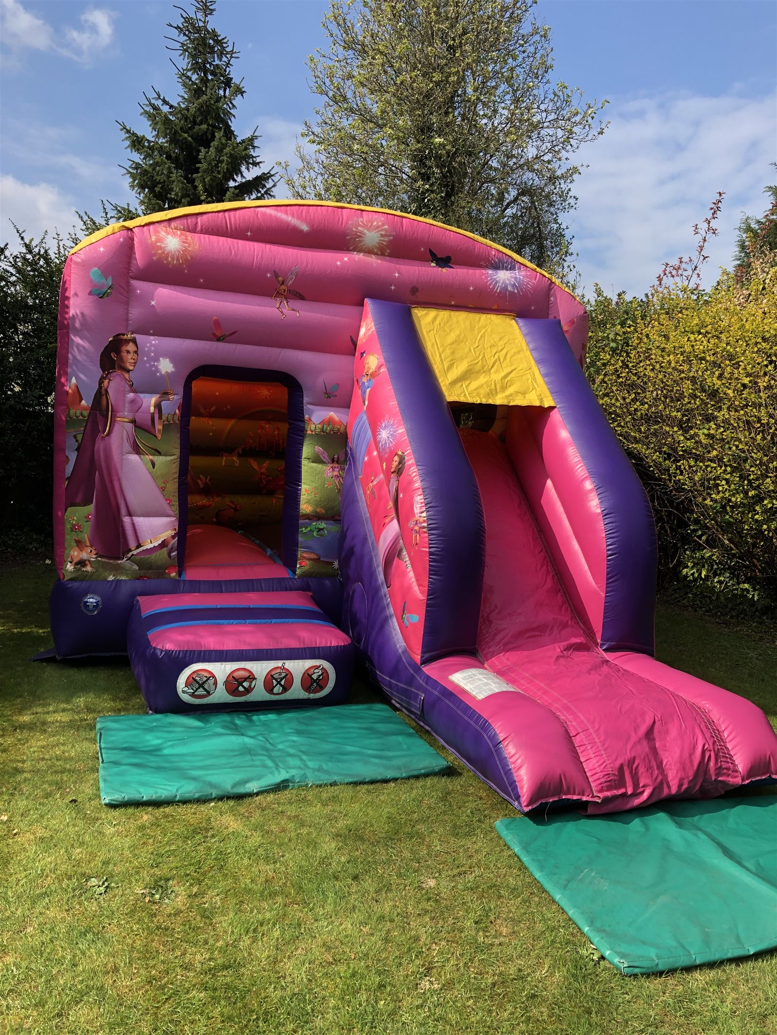 12ft x 18ft Princess Bounce House Slide Combo Bouncy Castle Hire in