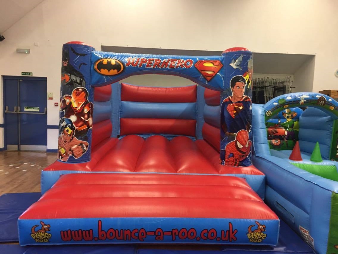 Superhero Theme Bouncy Castle 11ft x 15ft - Bouncy Castle Hire in West ...