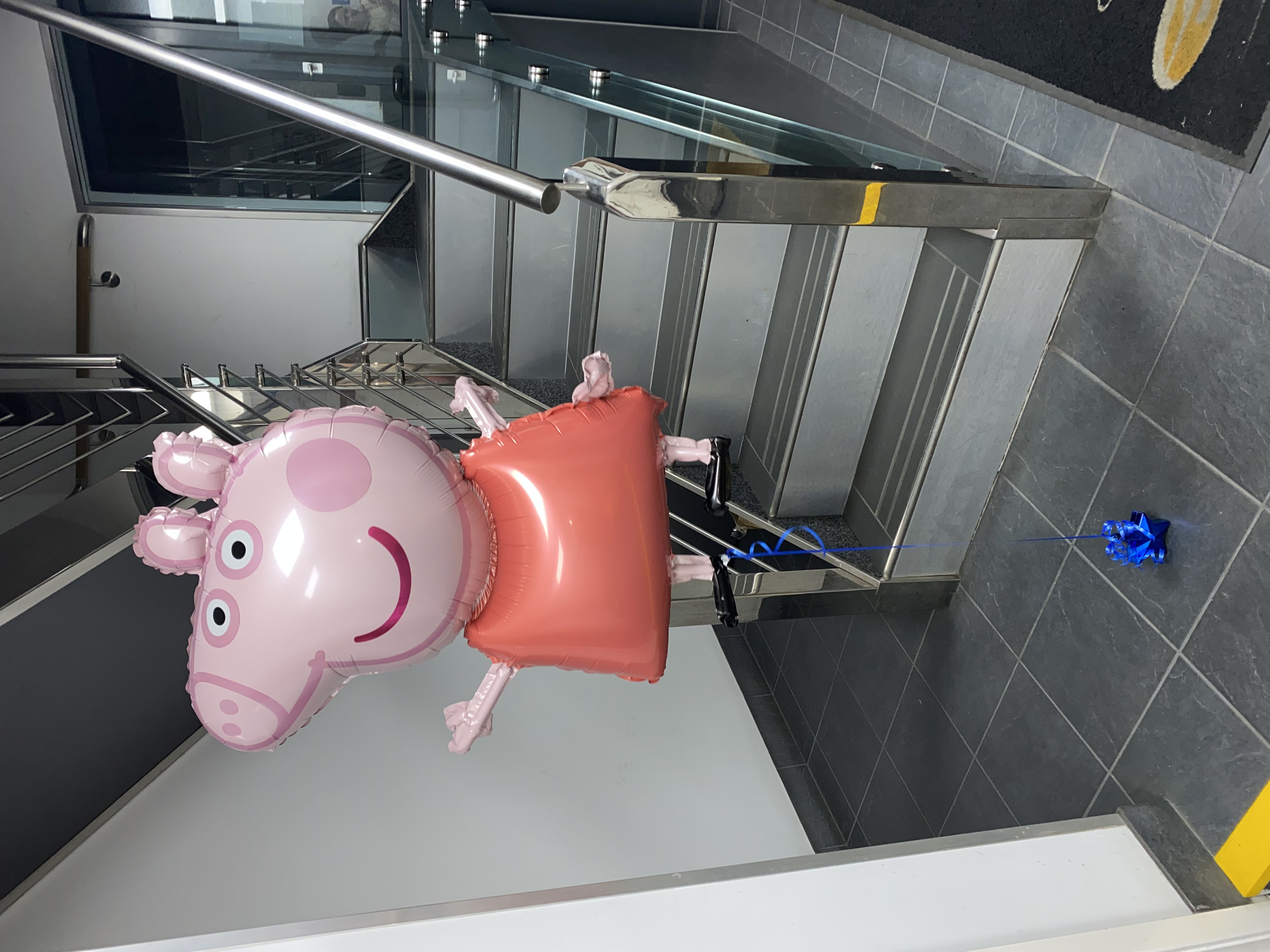 Helium Peppa Pig character balloon Hire, Balloon Displays, Bouncy