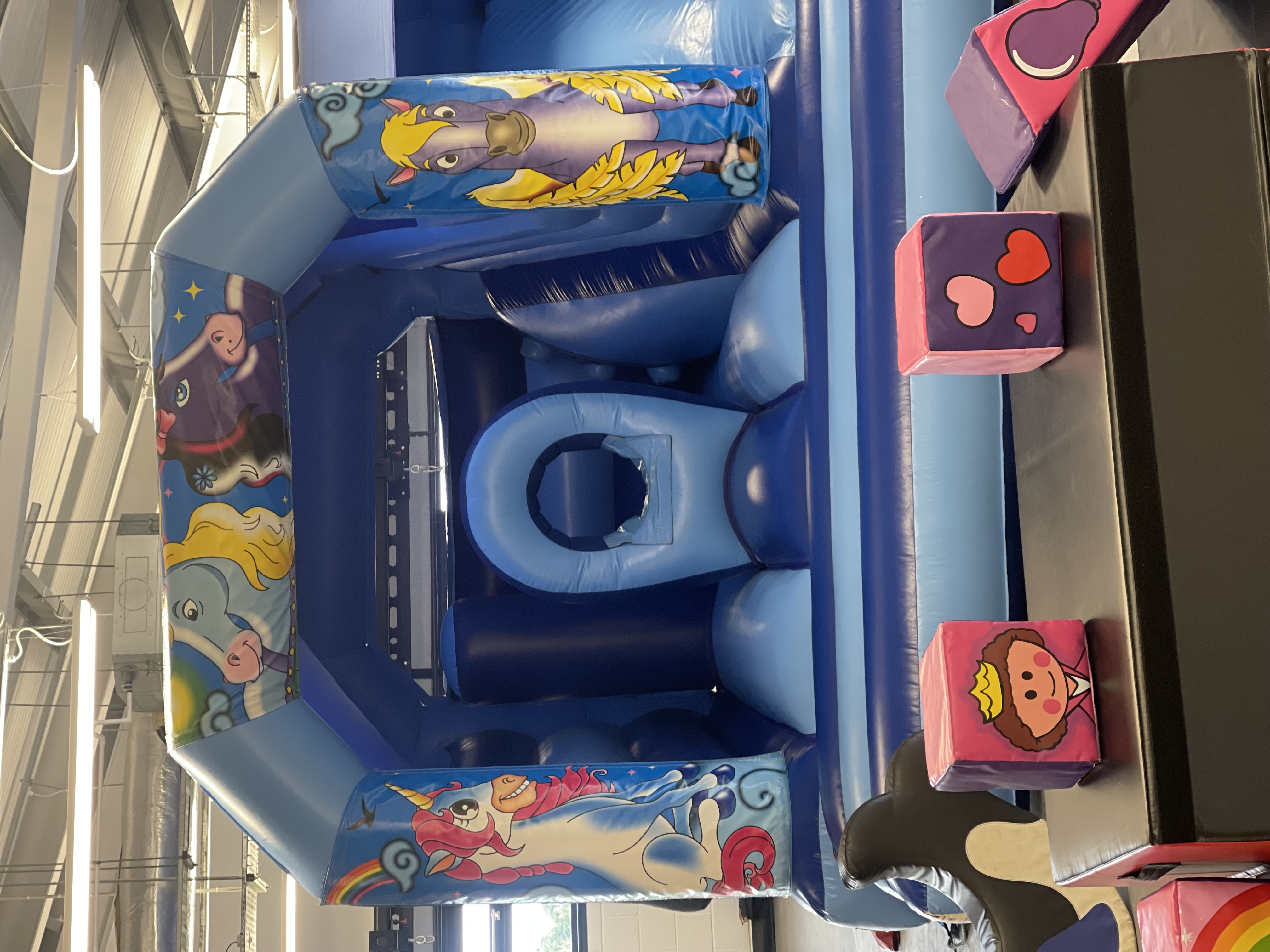 Unicorns and Rainbows Themed Castle - Bouncy Castle, Party Hire ...
