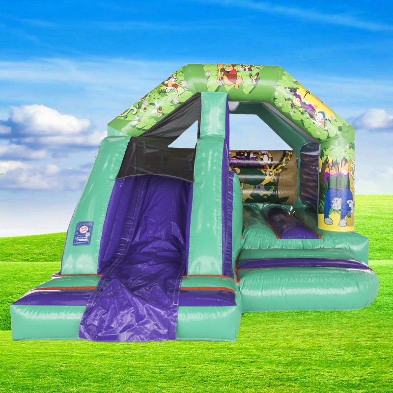 inflating bouncy castle