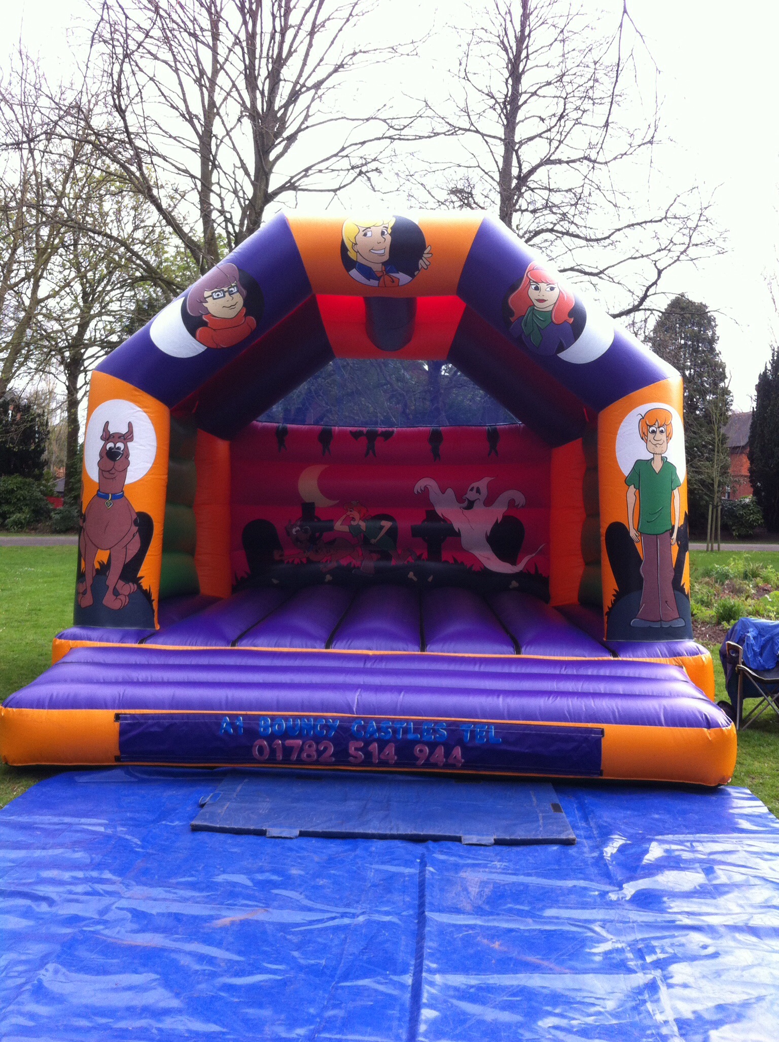 bouncy castle in rain