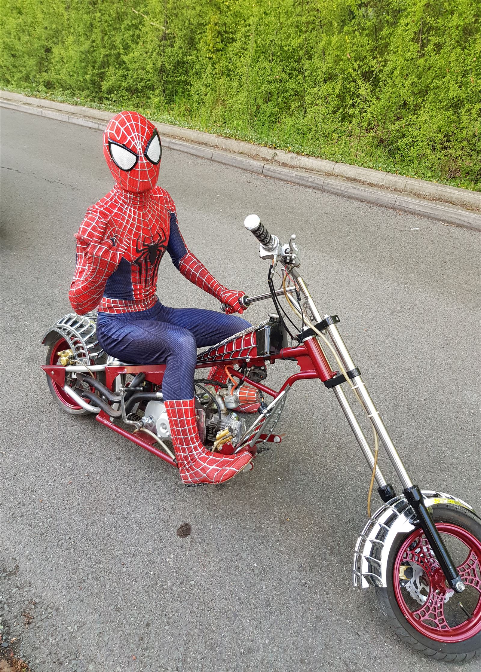 spiderman chopper bike