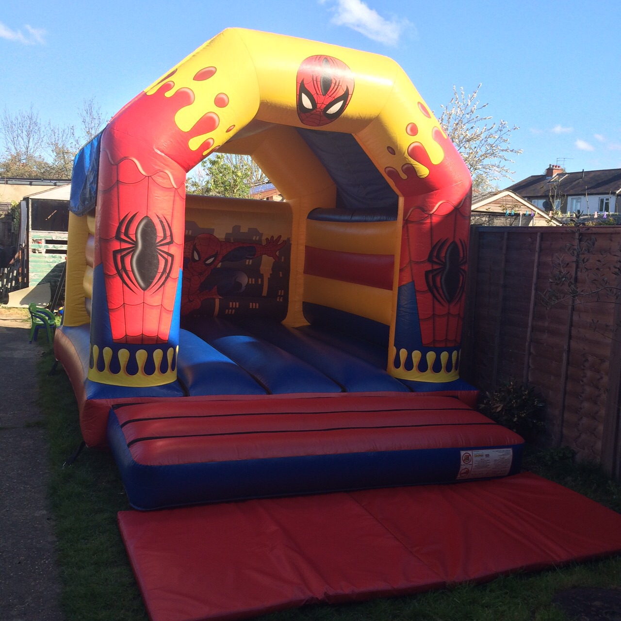 spiderman bouncy castle hire