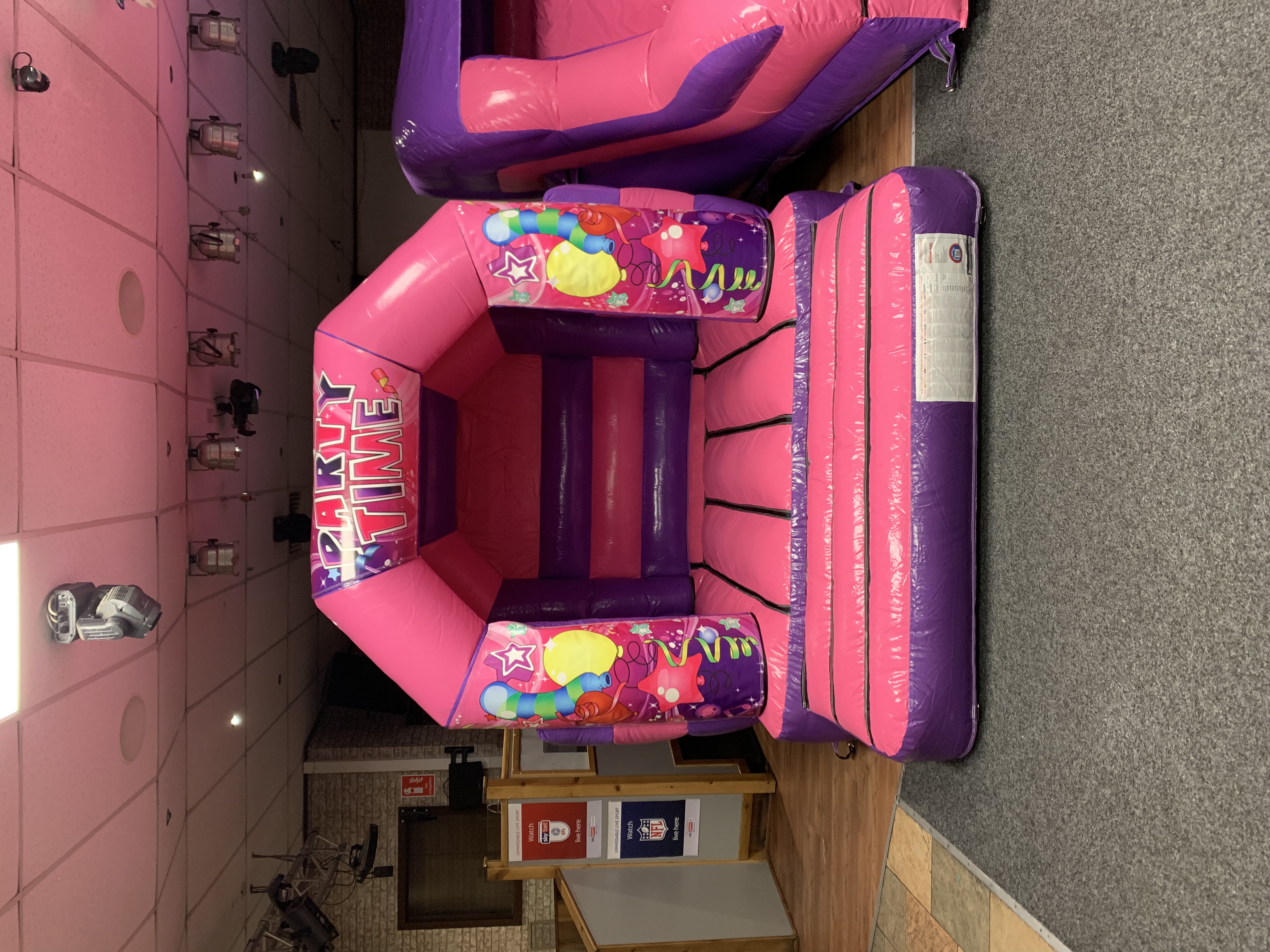 Party Time Juniors Slide + Bouncy Castle - Pink / Purple - Bouncy ...