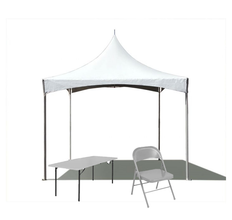 10x10 High Peak Tent, Tables, Chairs - Party and Event Rental in FL