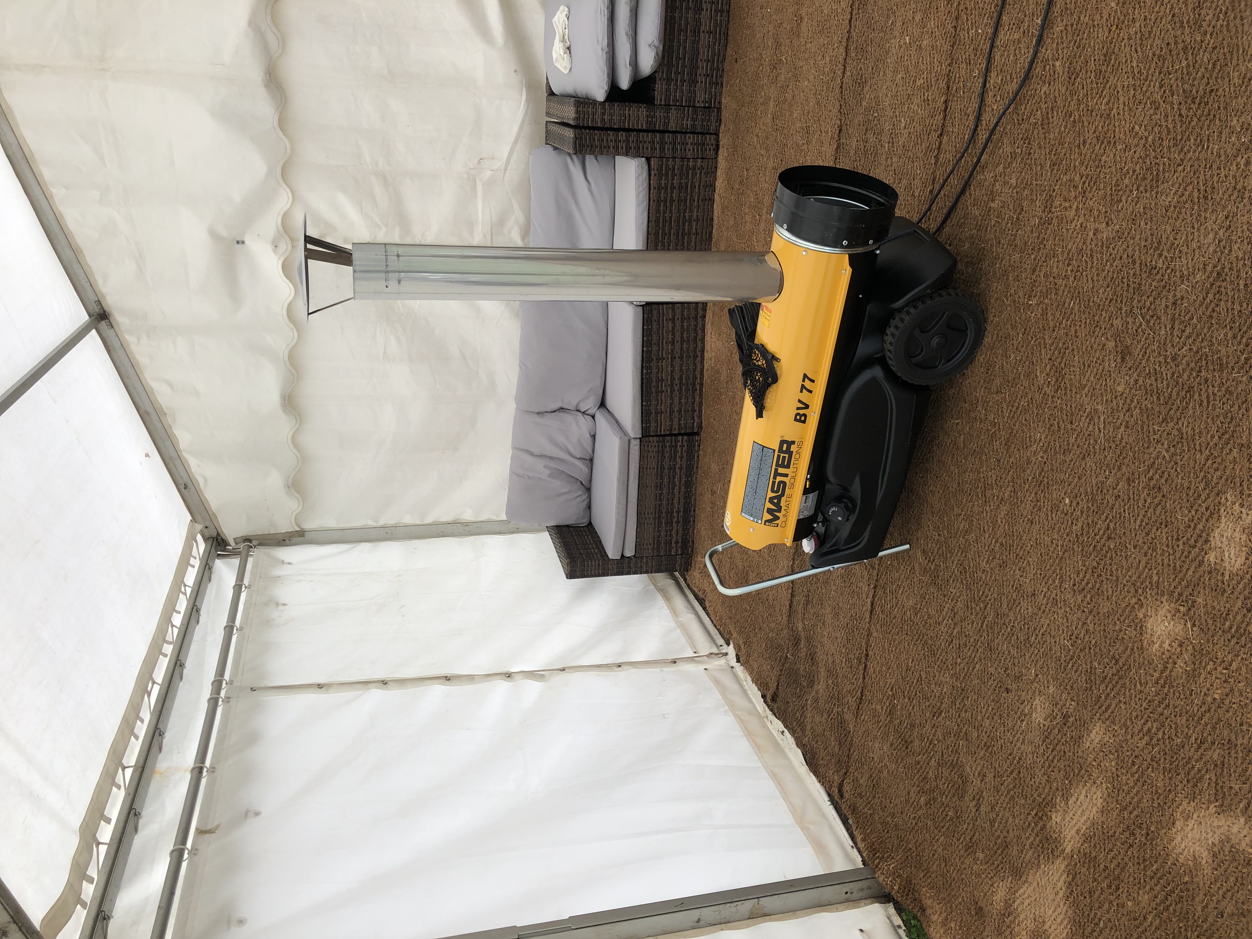 Marquee Heater Hire Master BV77 Events Surrey Sussex