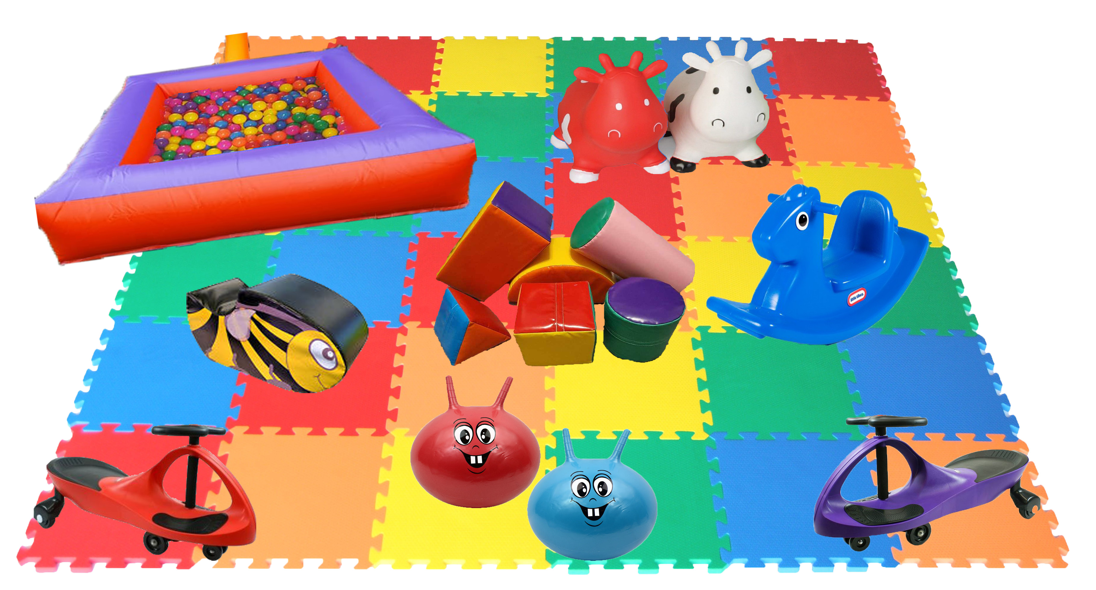 Soft-play Package Medium (Including inflatable ball pit) - Bouncy ...