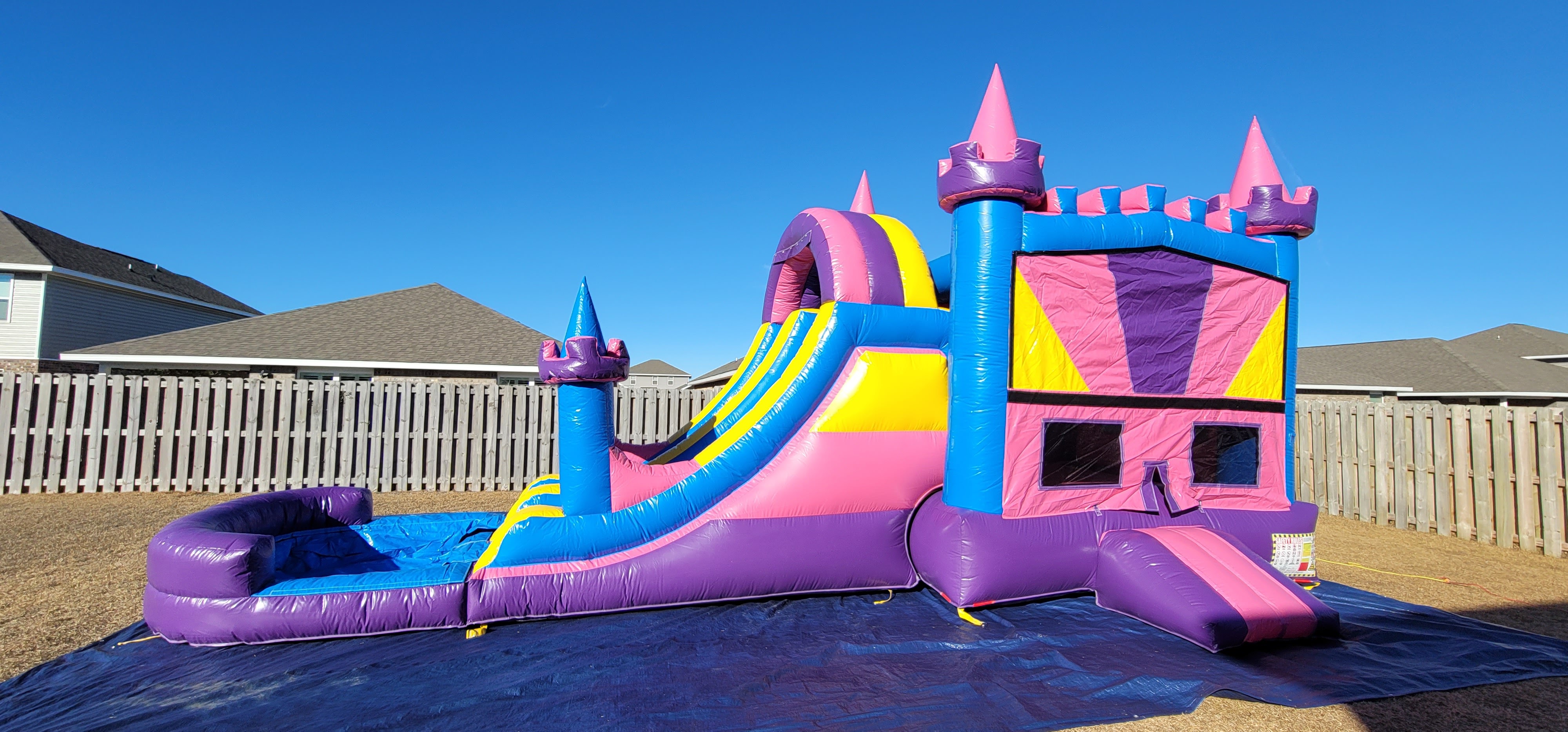 Princess Palace Dual Slide Combo (WET) Bounce House Hire in FL JT Jumpers, LLC