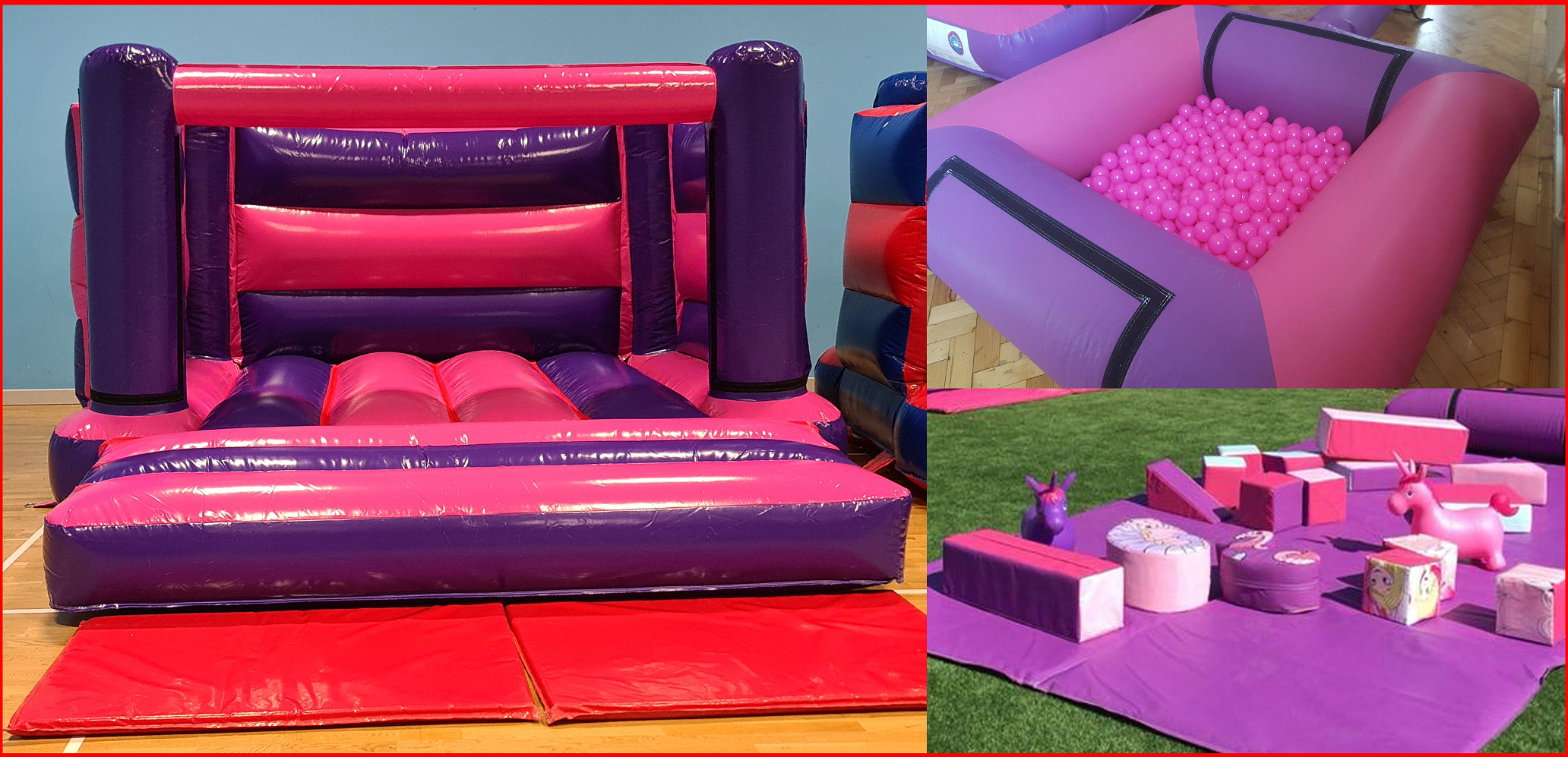 Low Height Hall Girls Elite Party Package Bouncy Castle Hire In Bishops Stortford Great