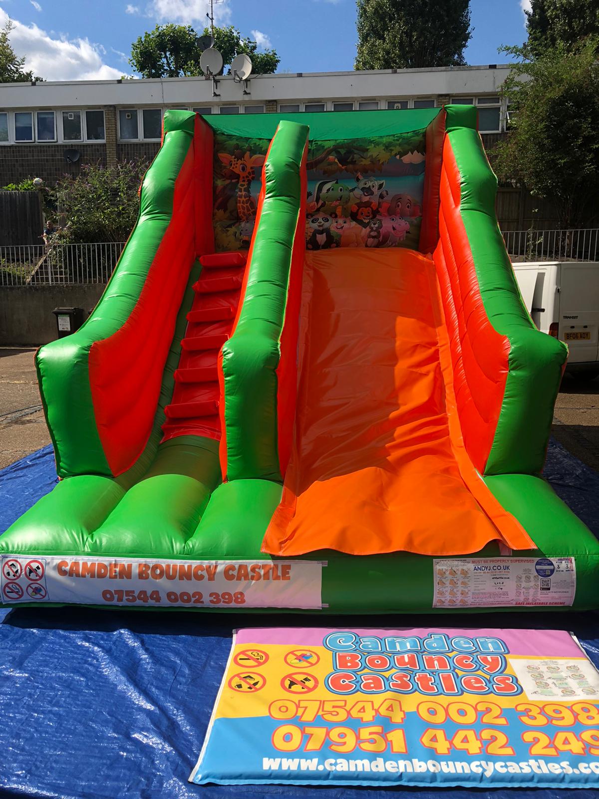 bouncy castle with slide to hire