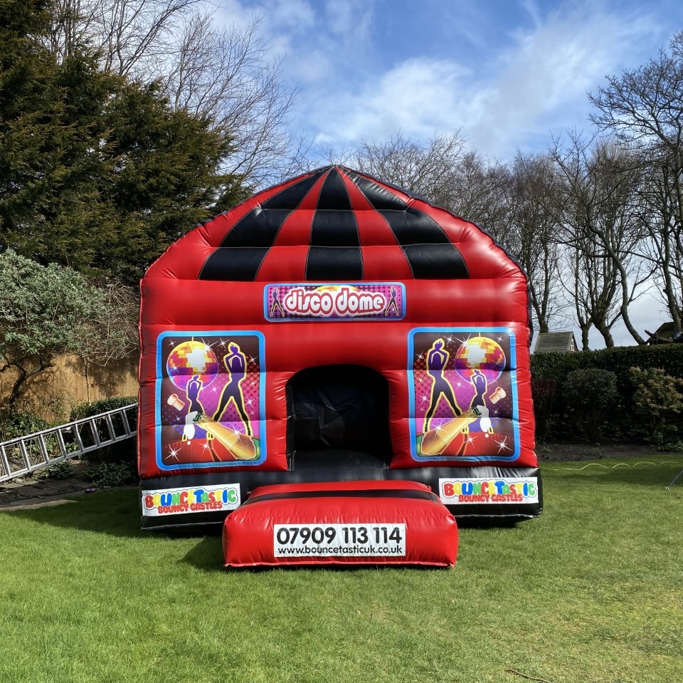 Red Disco Dome Bouncy Castle Hire Liverpool & Merseyside