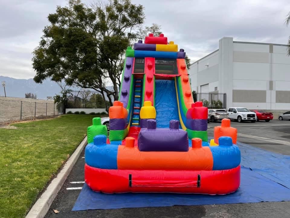 17 ft Block Party Waterslide Bounce House Rental, Laser Tag, Water