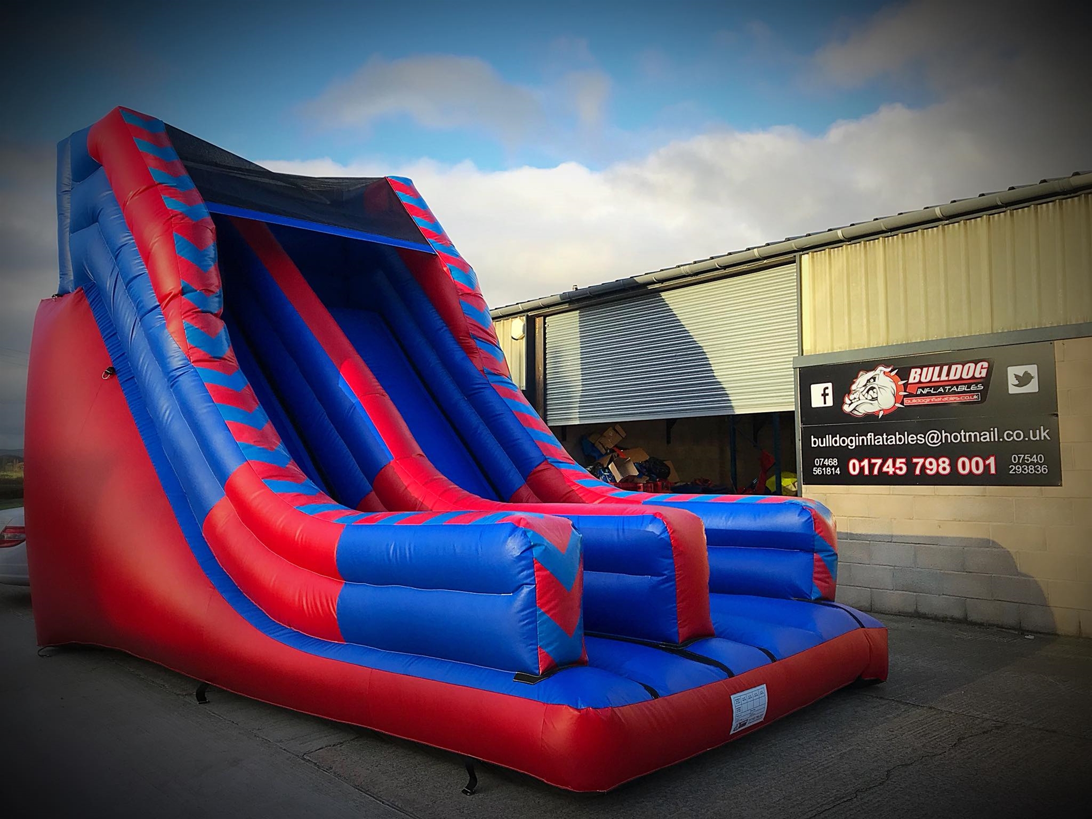 10ft Blue and Red Inflatable Slide Hire | East Sussex and Kent
