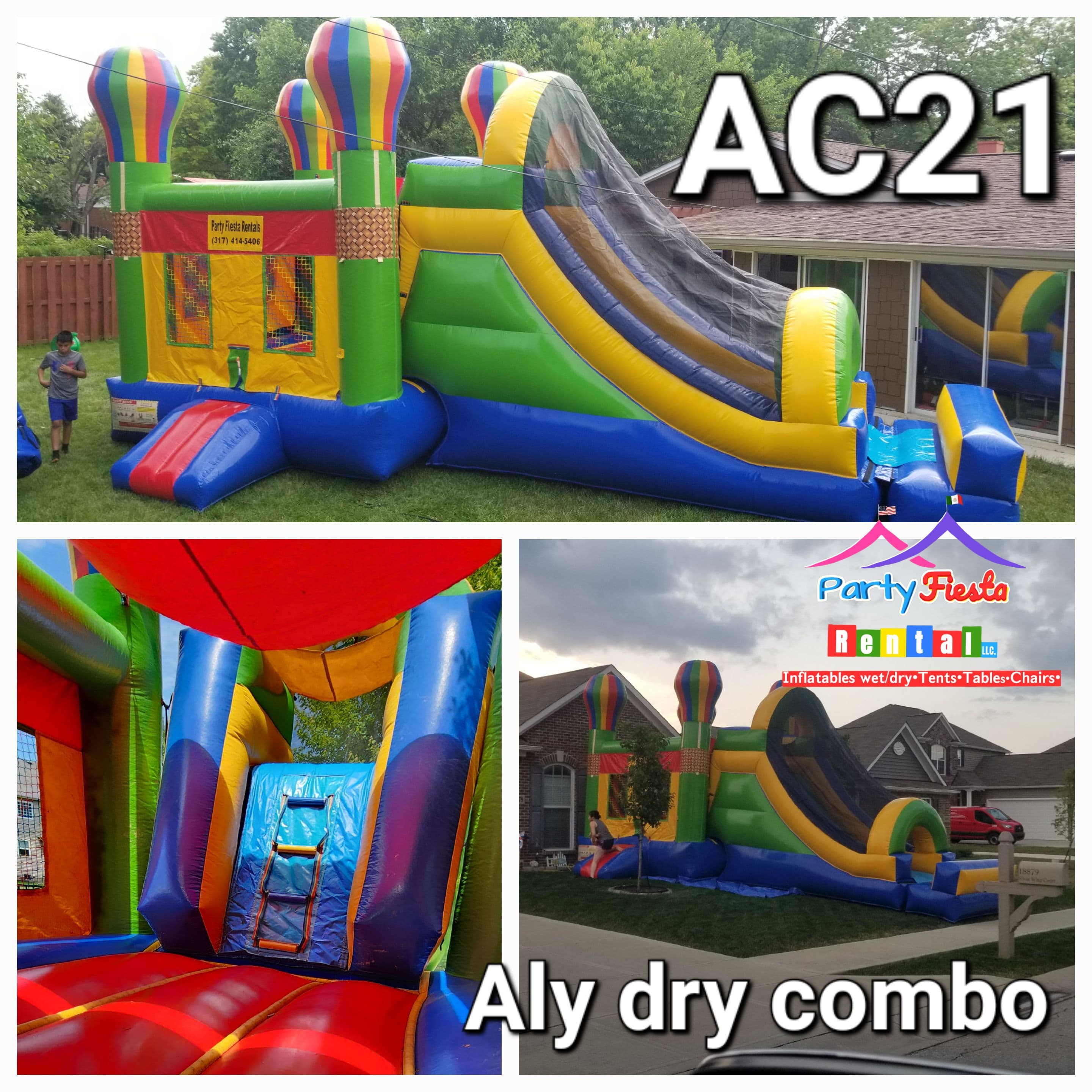 Combo Bounce Houses - Hire in indianapolis | Indy Party Fiesta Rental