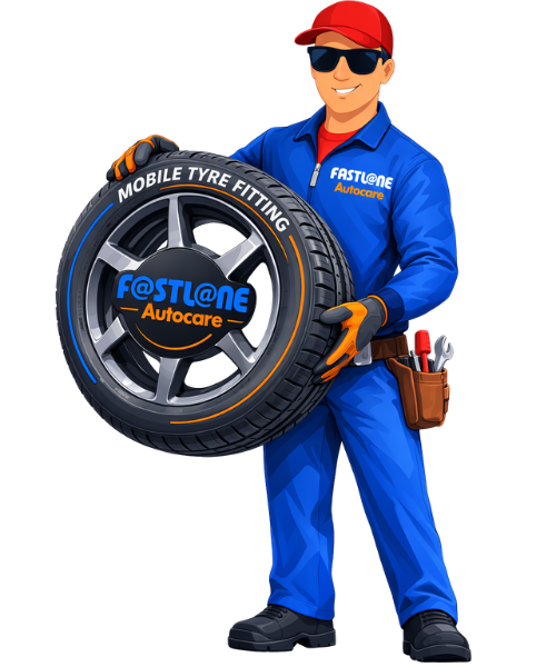 Mobile Tyre Fitting North West and North Wales - Mobile tyre Fitting and working on a car