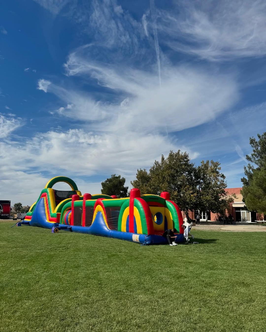 Inflatable obstacle course for an Eastvale school carnival or team event