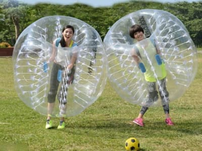 Bubble Football Body Zorbs hire in Devon