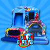 Superhero Delux Bouncy Castle Combi Hire