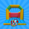 All purpose roofless bouncy castle