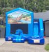 4x5 Dinosaurs Blue Slide Jumping Castle