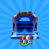 Spiderman theme bouncy castle