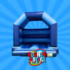 Blue gloss bouncy castle hire