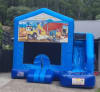 4x5 Construction Blue Slide Jumping Castle