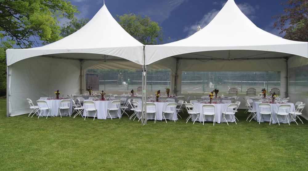 Enclosed party tents online for rent