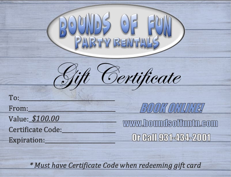 $100 Gift Certificate - Forty Niner Country Club