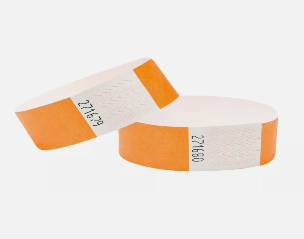 Orange wristband on sale