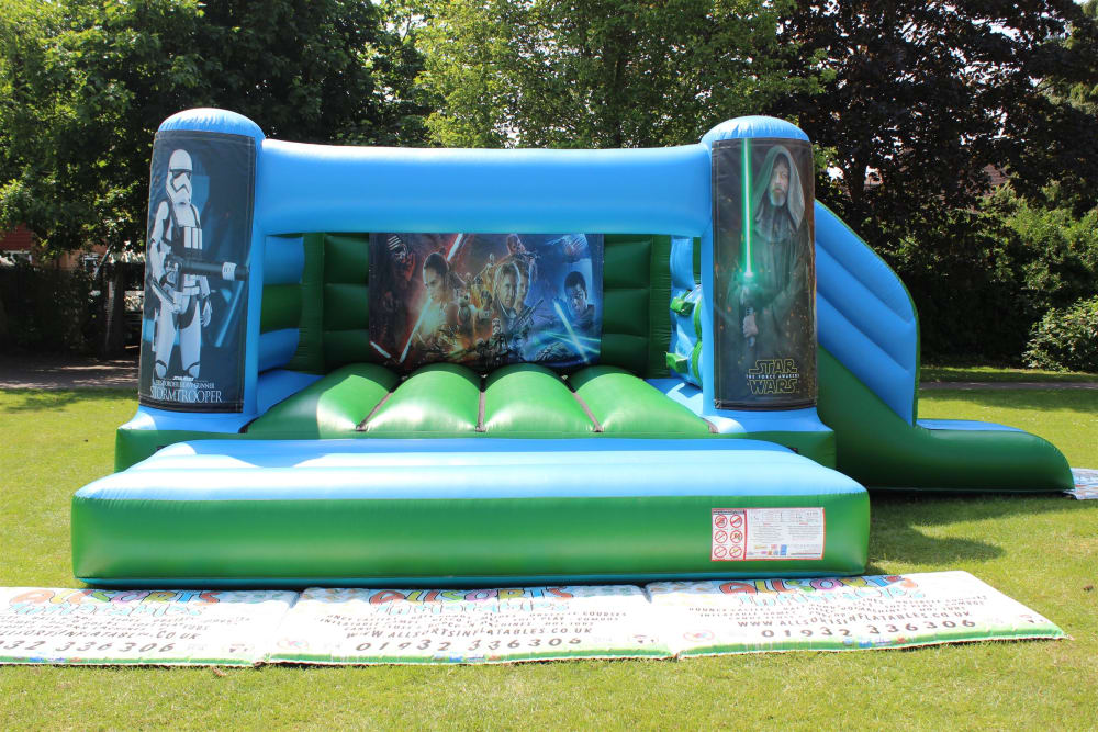 Star Warriors Castle Slide Combo Bouncy Castle And Inflatable Hire In Surrey In Woking Surrey And Surrounding Areas