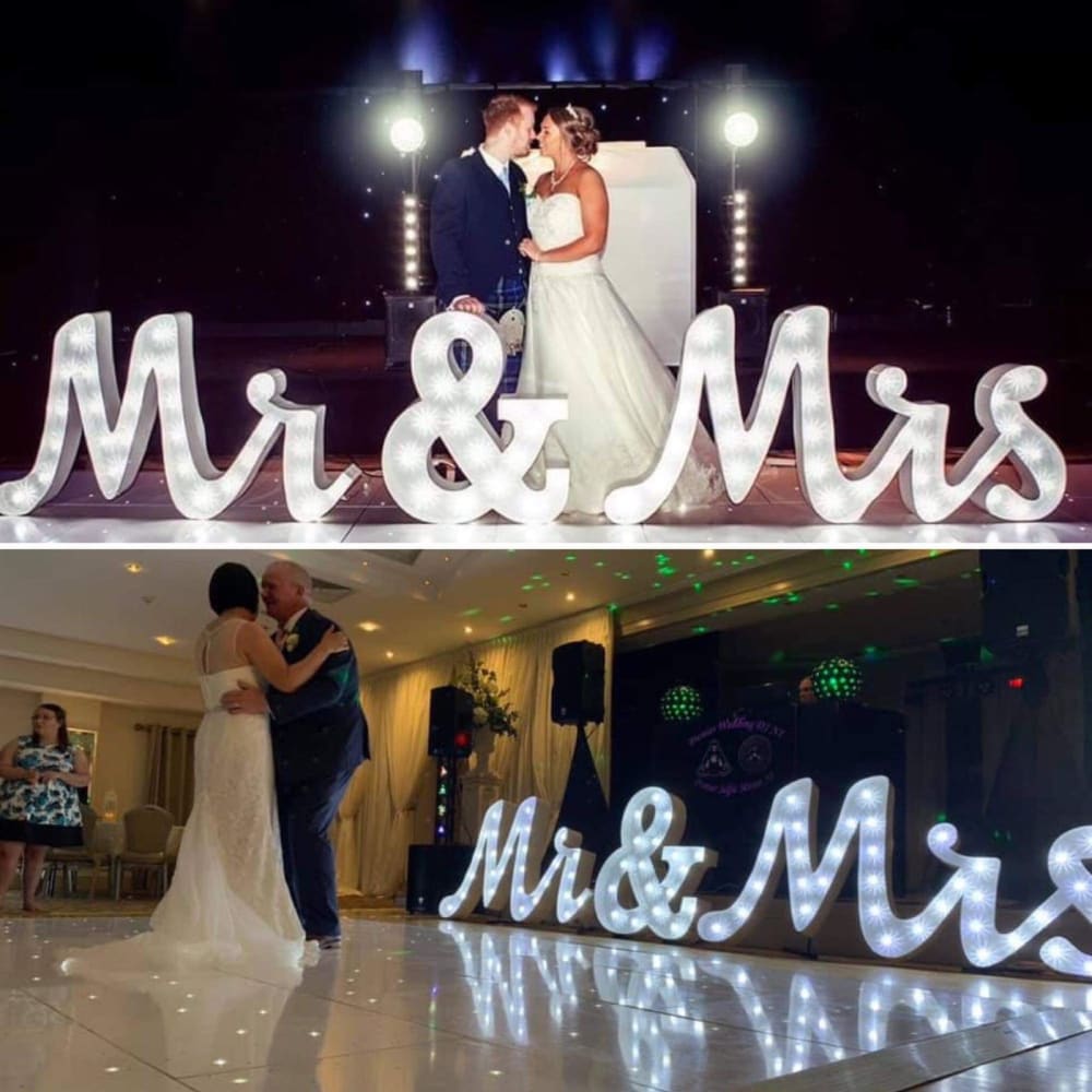 Wedding led letters | Honestweddingadvice.com