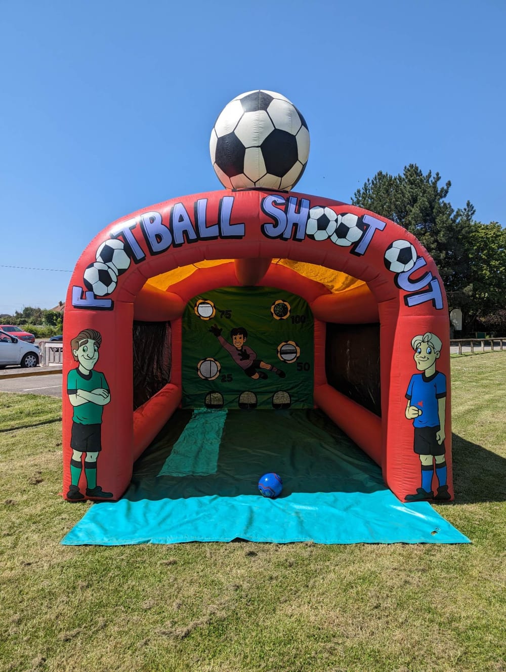 Inflatable Beat The Goal Keeper - Bouncy Castle Hire and soft play