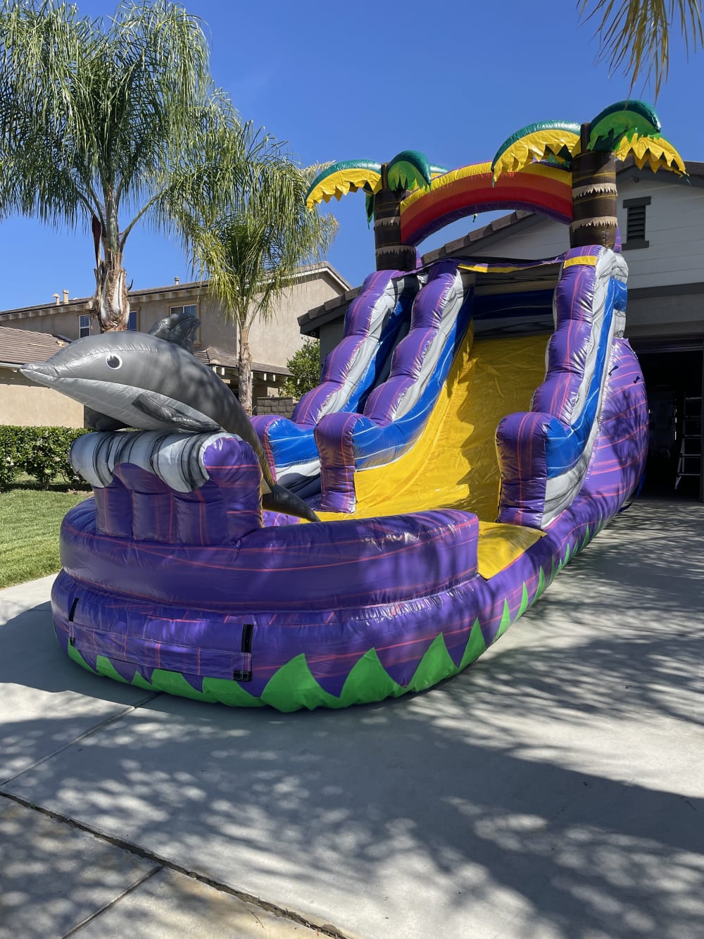 18' Pool Side Waterslide - Bounce House Rental, Laser Tag, Water