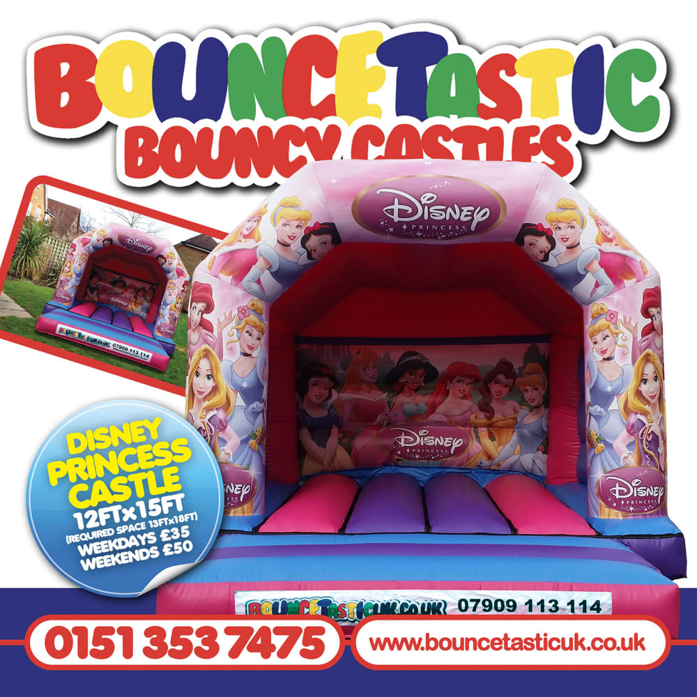 Disney Princess Bouncy Castle Liverpool Widnes Merseyside