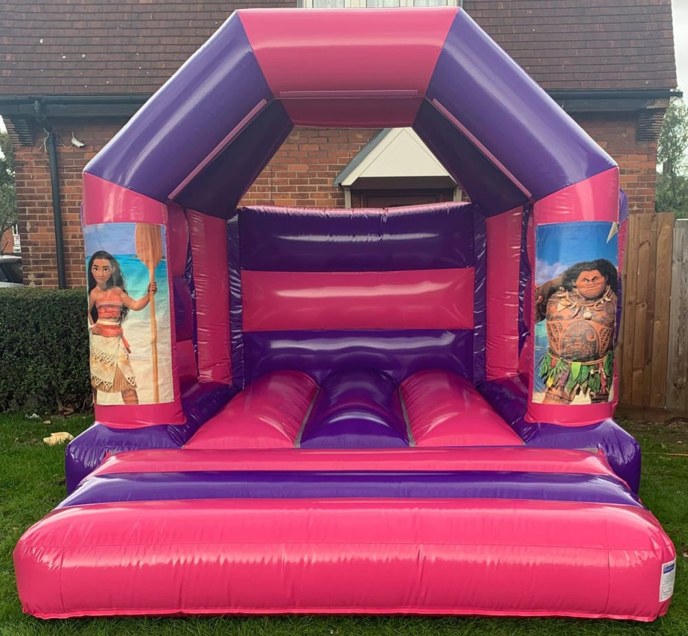 12x10 Moana Pink Bouncy Castle Bouncy Castle Hot Tub Slides Photobooth Soft Play Hire In Dagenham Romford Barking Rainham Ilford Chigwell Woodford Hainault Upminster