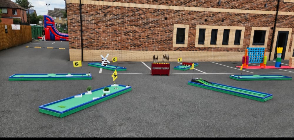 Crazy Golf Hire - Bouncy Castle Hire in Doncaster, Rotherham & South  Yorkshire | Monster Mash Entertainments