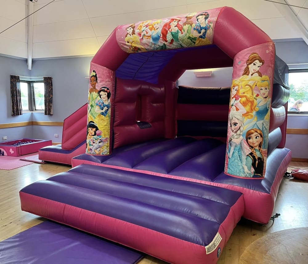 Princess bouncy best sale castle with slide