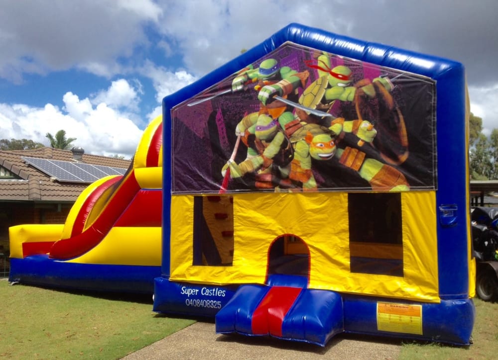 Large Banner Jumping Castle Teenage Mutant Ninja Turtles Jumping Castle Hire Central Coast In Central Coast Newcastle Hornsby Hunter Valley