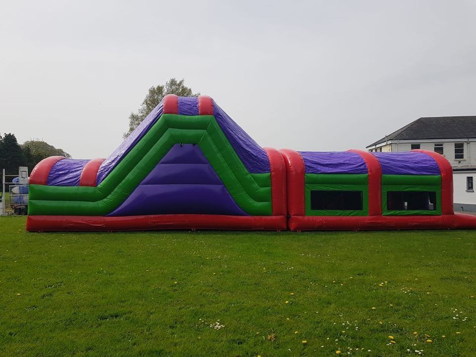 Bouncy castle obstacle course deals for sale