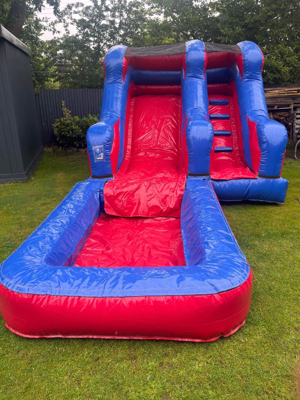 Inflatable Water Slide For Kids – Step-In Pool Slide With Widened Steps, Summer Backyard Water Play