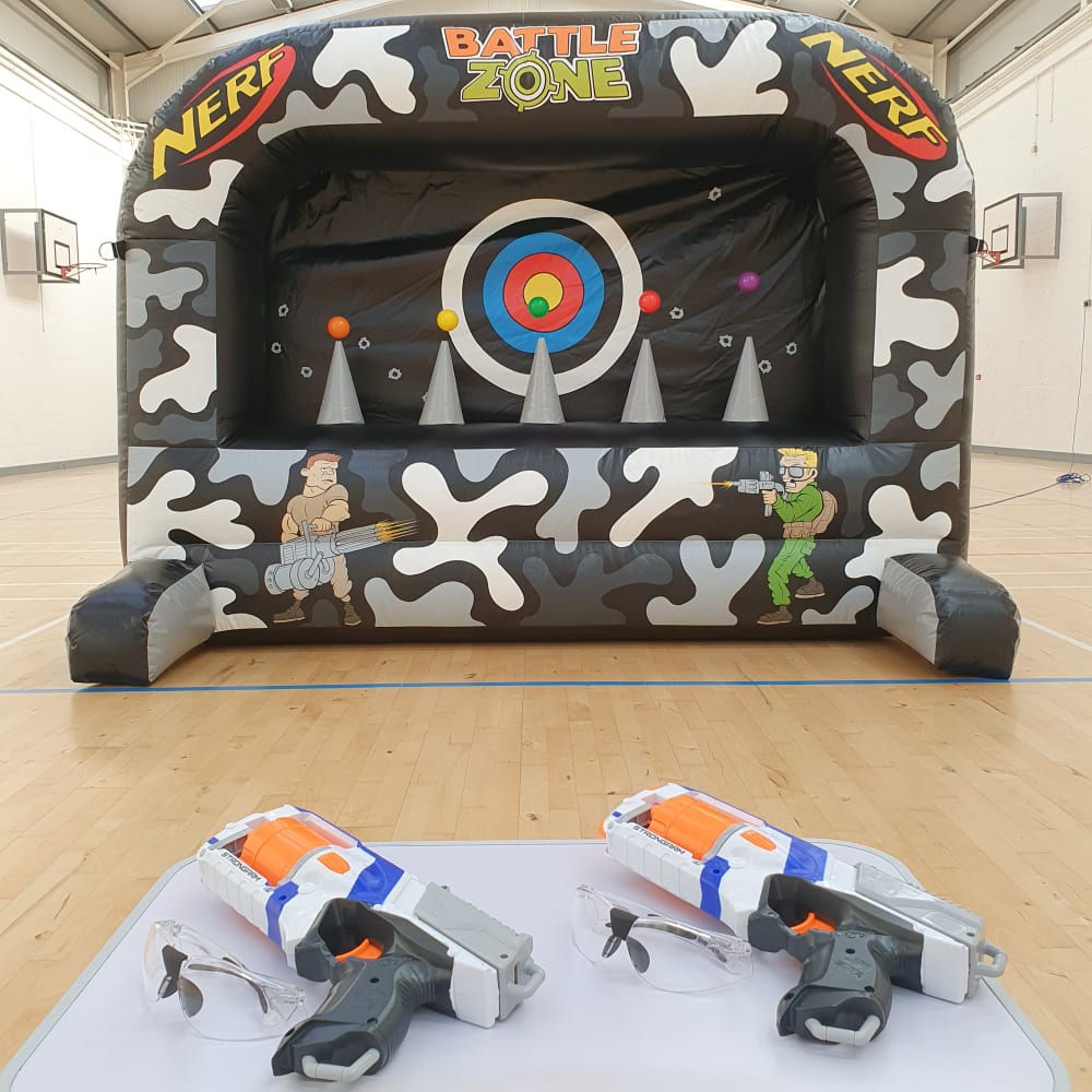 inflatable nerf shooting range