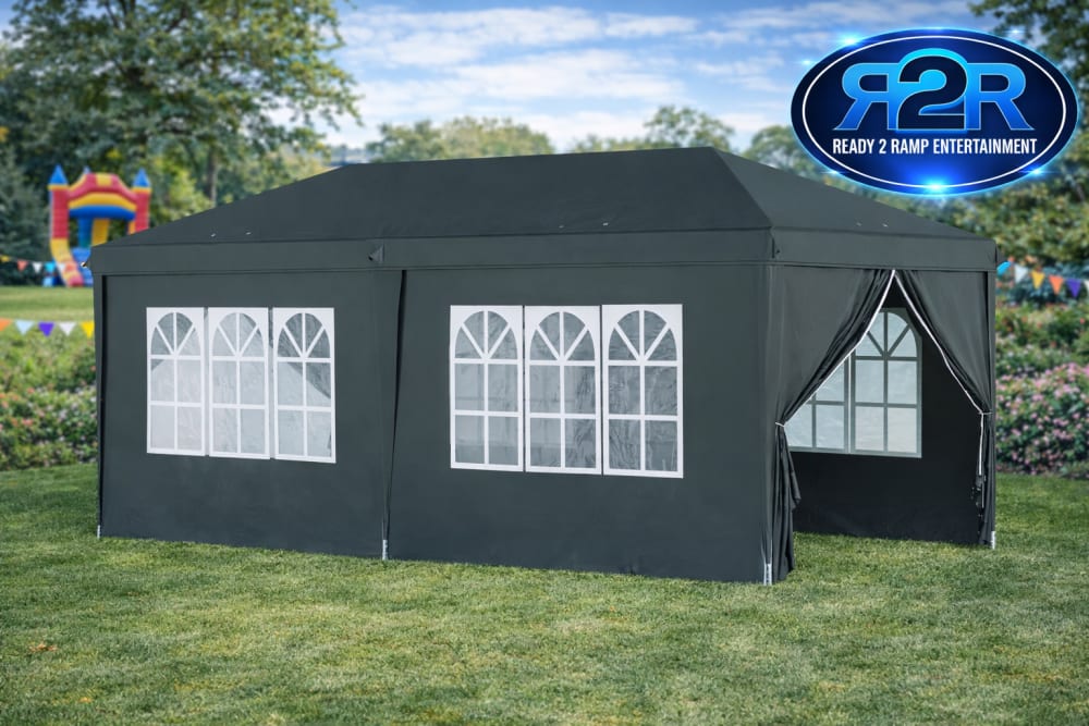 large double window gazebo, 3x6m - Bouncy Castle Hire in South