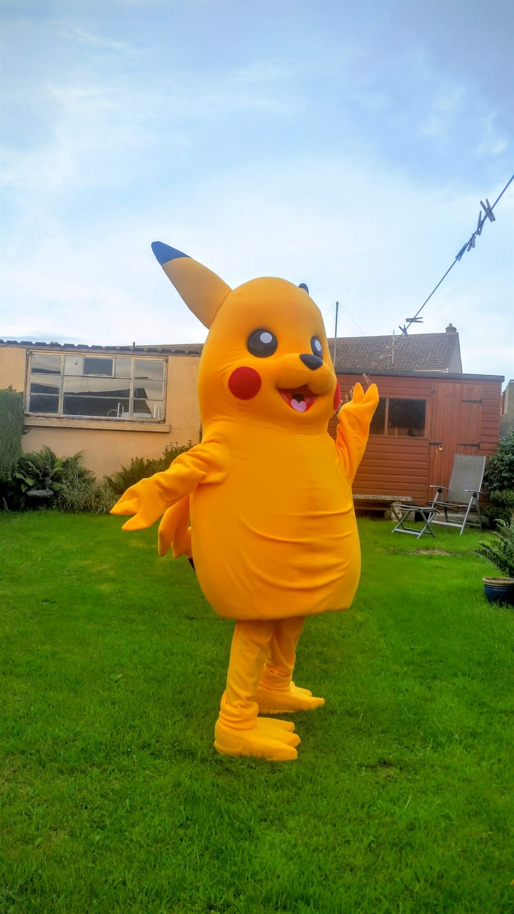 Pikachu costume mascot discount